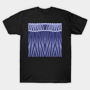 Blue Stripes Chevrons Wave T-Shirt